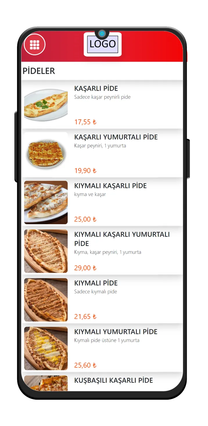 Star menü mobil önizleme ürünler